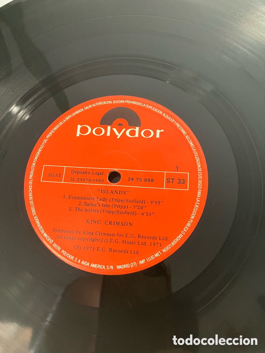 Discos de vinilo: King Crimson - Islands - Foto 7