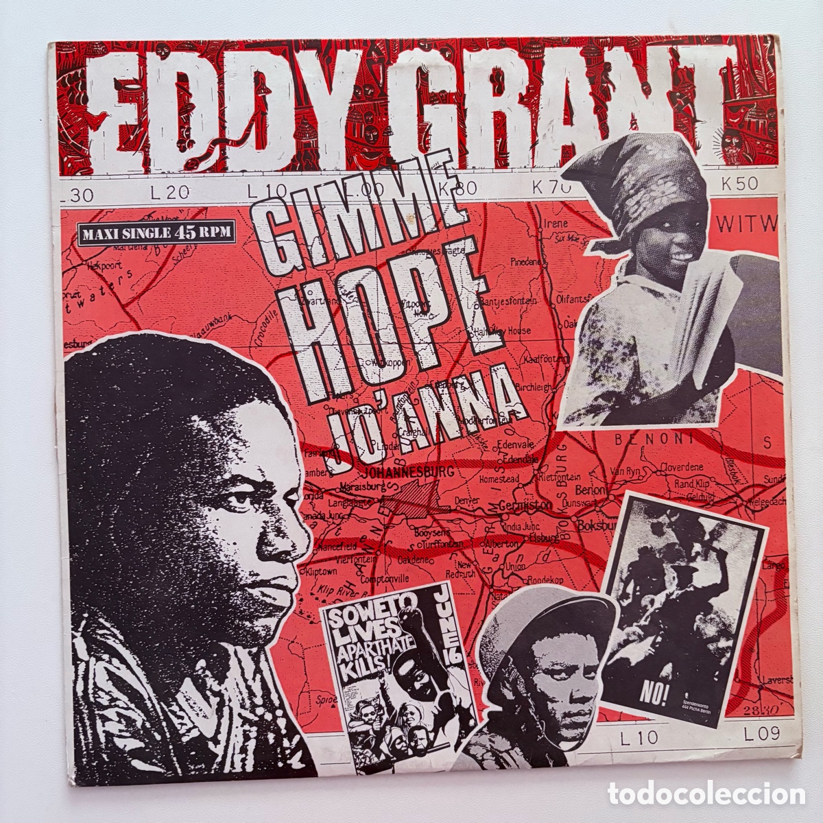 Discos de vinilo: maxi 12'' Eddy Grant &ndash; Gimme Hope Jo'Anna edicion espa&ntilde;ola de 1988