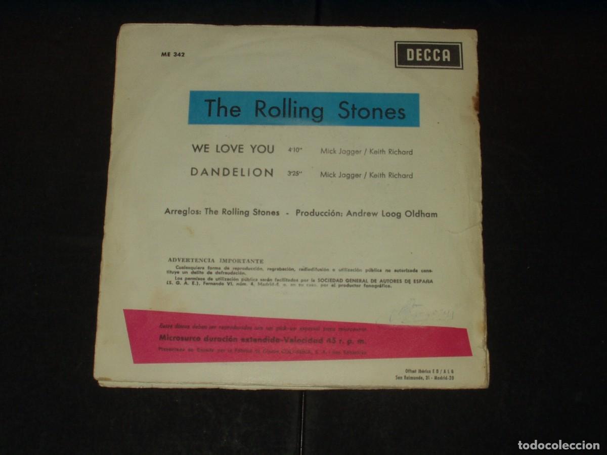 Discos de vinilo: ROLLING STONES SINGLE WE LOVE YOU - Foto 2