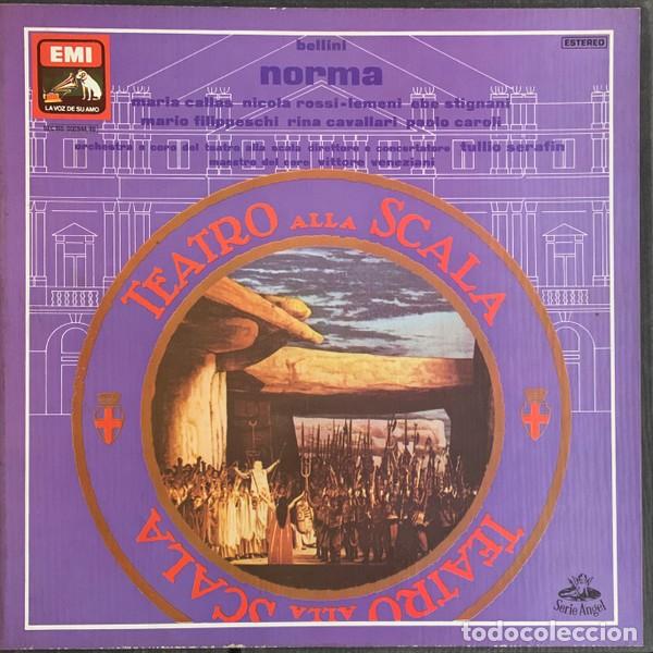 Discos de vinilo: Bellini, Callas, Filippeschi, Stignani, Rossi-Lemeni &ndash; Norma - Box 3 LP