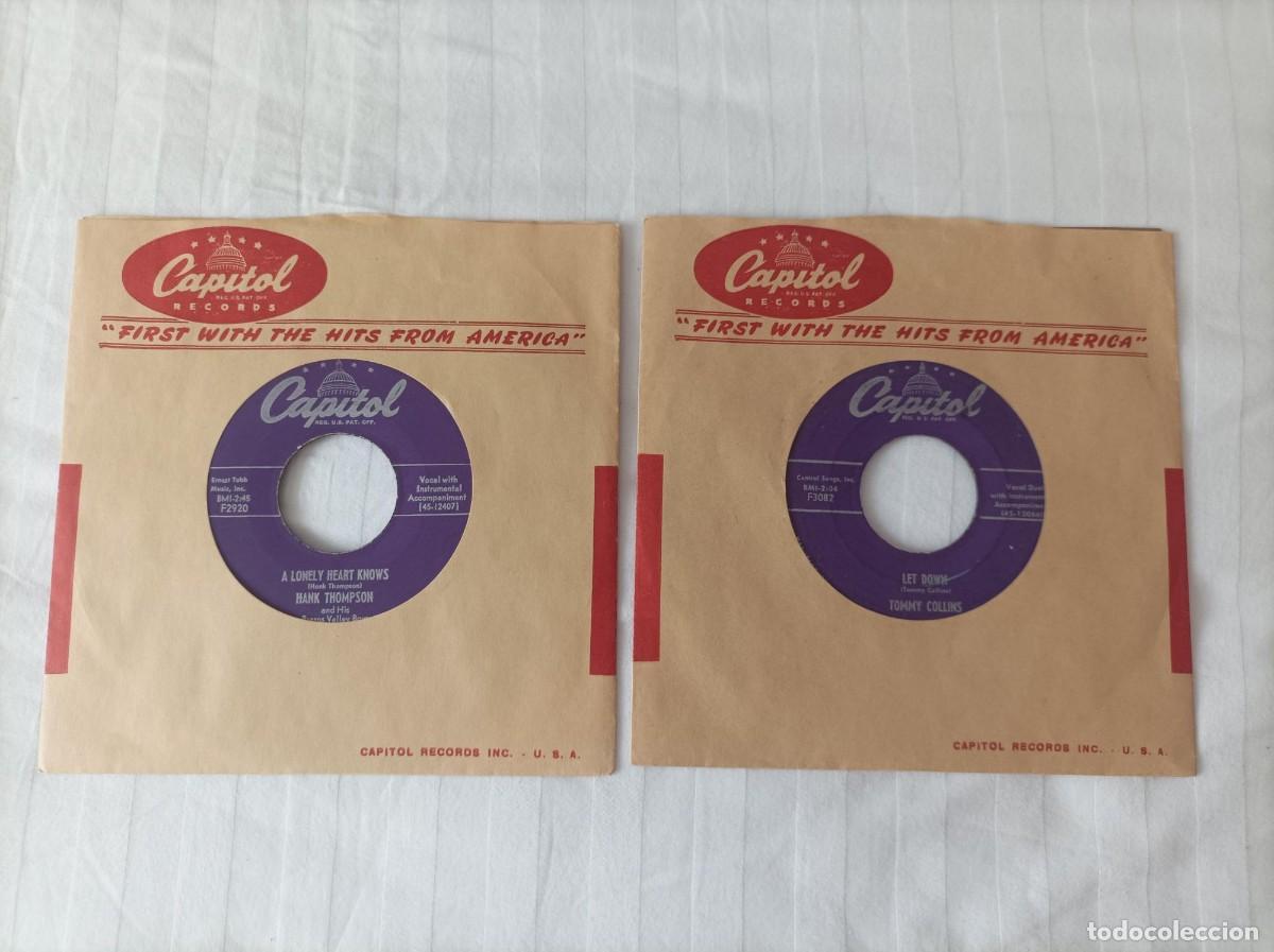Discos de vinilo: Hank Thompson-Tommy Collins singles USA
