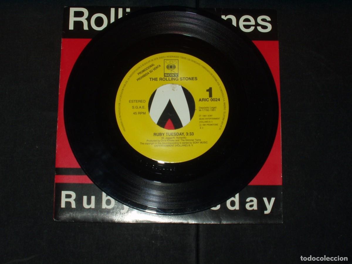 Discos de vinilo: ROLLING STONES SINGLE RUBY TUESDAY PROMOCIONAL - Foto 3