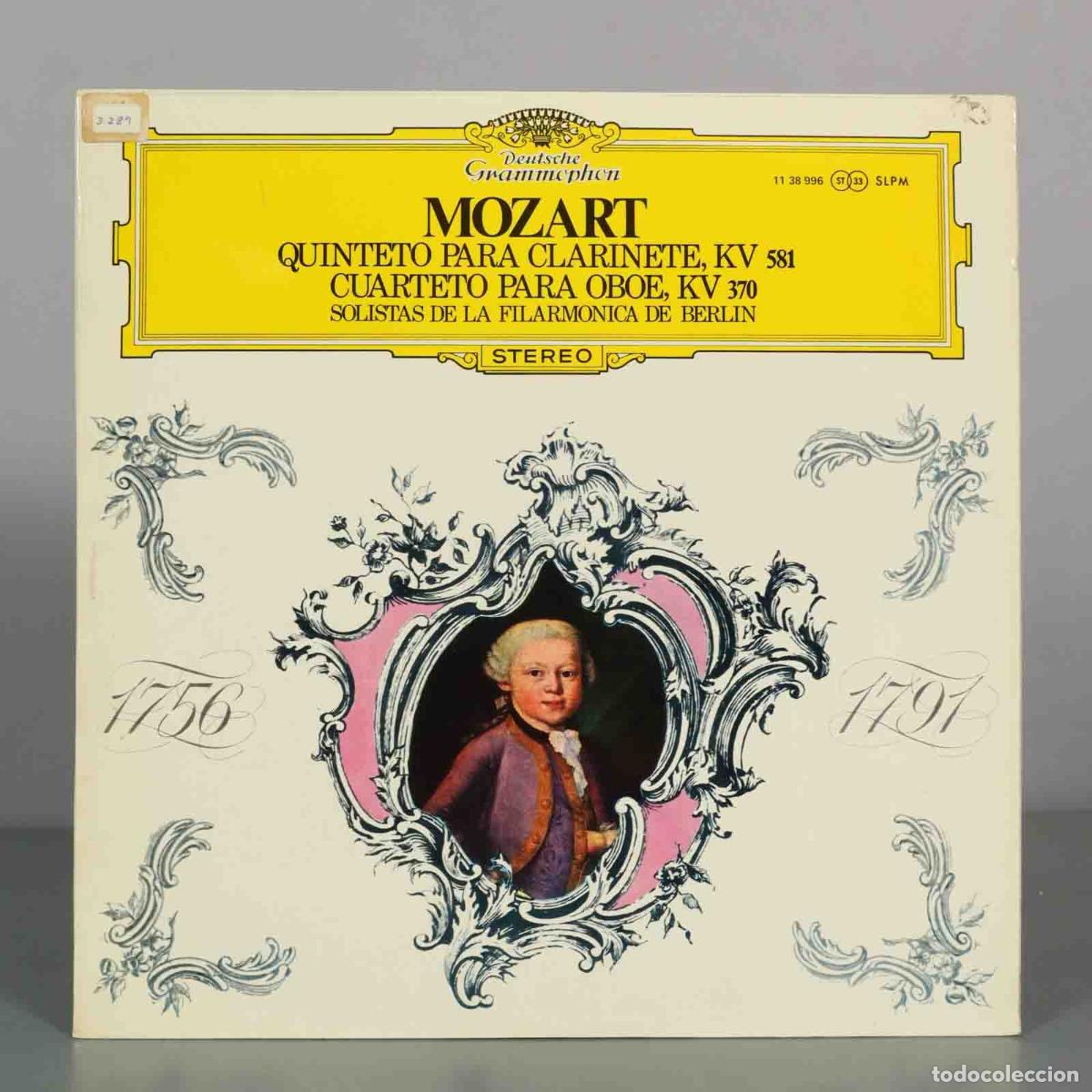 Vinyl-Schallplatten: LP. Mozart: Quinteto para clarinete, KV 581 - Cuarteto para oboe, KV 370 - Solistas de la Filarm&oacute;ni