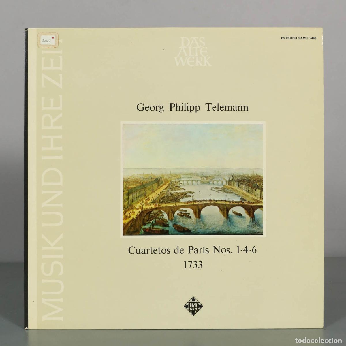 Discos de vinilo: LP. Cuartetos de Par&iacute;s Nos. 1, 4, 6 - Georg Philipp Telemann, Quadro Amsterdam