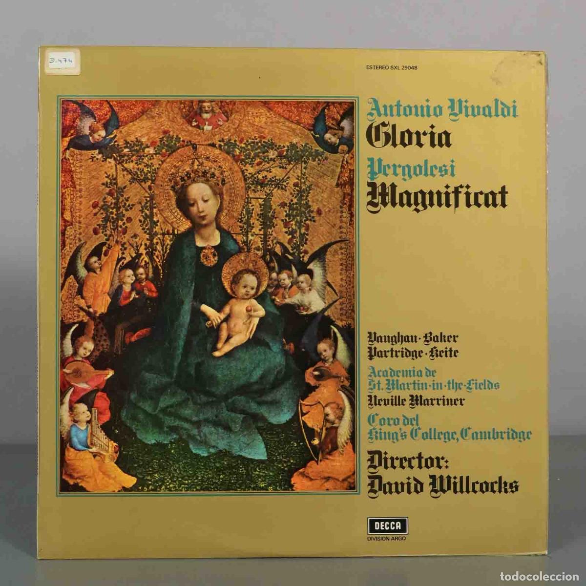 Discos de vinilo: LP. Vivaldi: Gloria. Pergolesi: Magnificat - Choir of King&acute;s College Cambridge, Academy of St. Mart