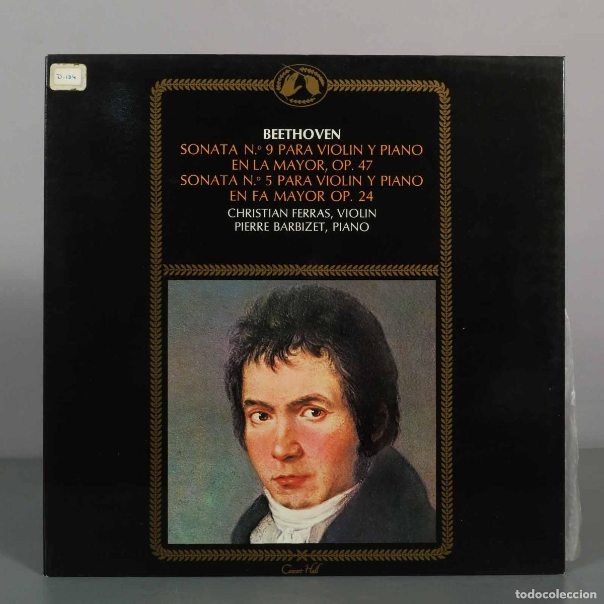 Discos de vinilo: LP. Sonatas para Viol&iacute;n y Piano N.&ordm; 9 y N.&ordm; 5 - Ludwig van Beethoven - Christian Ferras, Pierre Bar