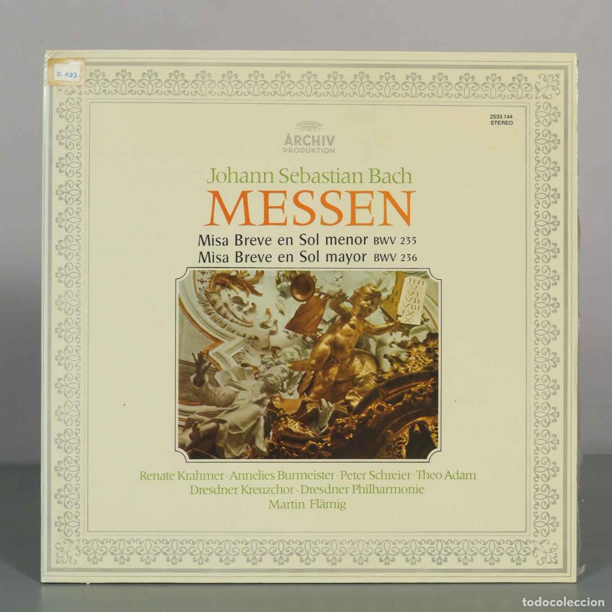 Discos de vinilo: LP. Johann Sebastian Bach - Messen: Misa Breve en Sol menor BWV 235, Misa Breve en Sol mayor BWV 23