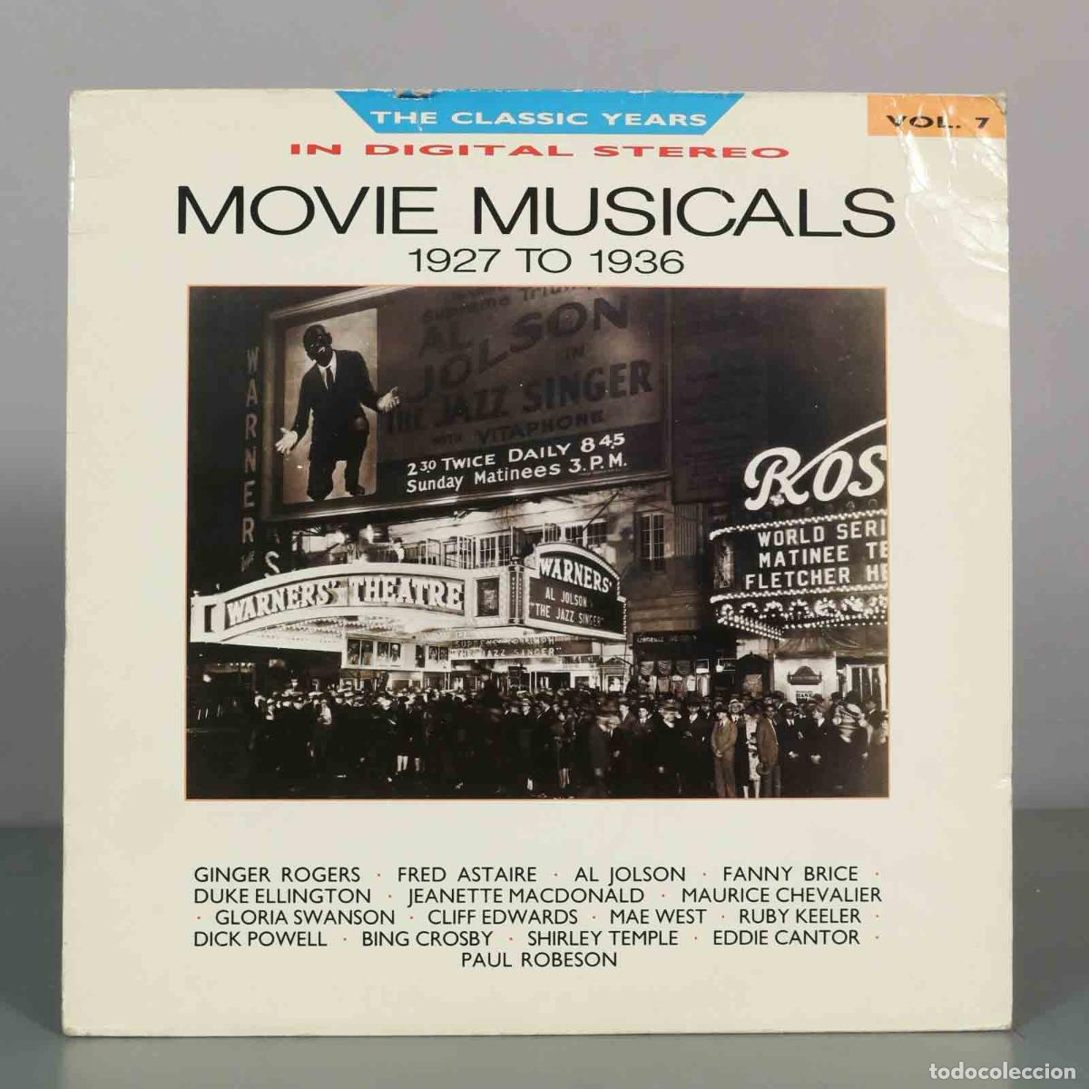 Discos de vinilo: LP. Movie Musicals - Ginger Rogers, Fred Astaire, Al Jolson, Fanny Brice, Duke Ellington, Jeanette