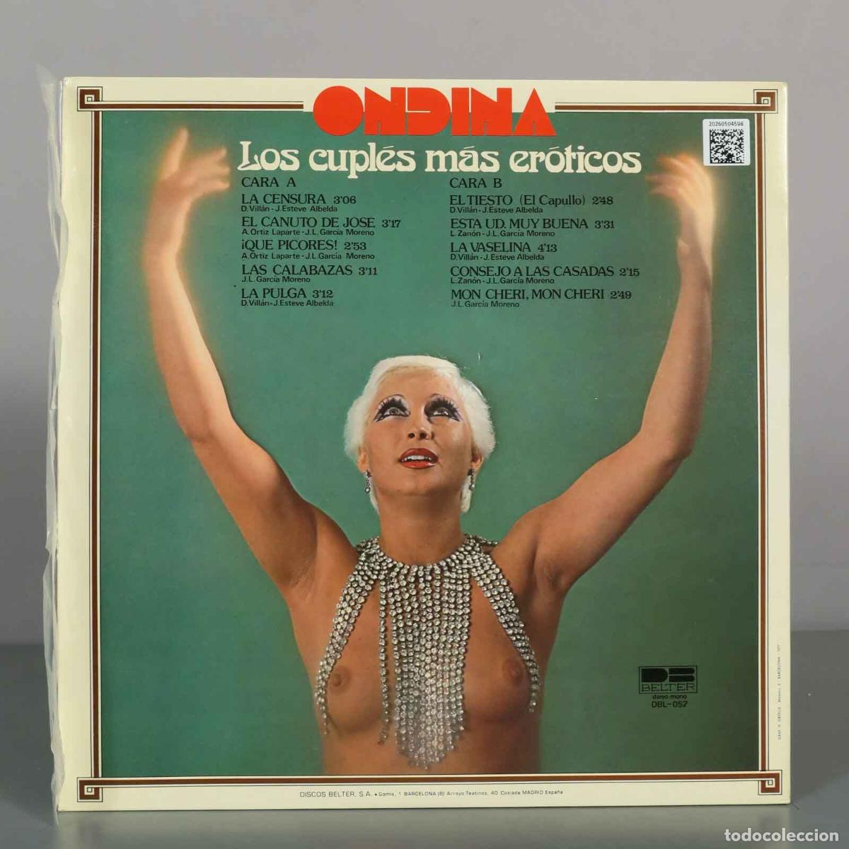 Discos de vinilo: LP. Los cupl&eacute;s m&aacute;s er&oacute;ticos - Ondina - Foto 2