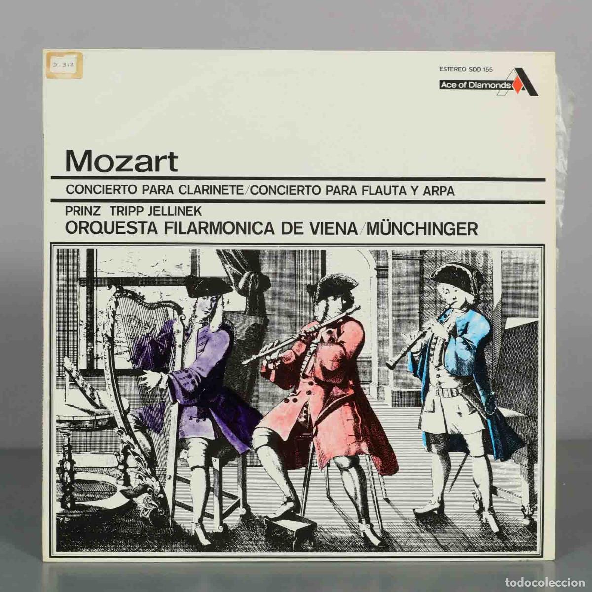 Discos de vinilo: LP. Concierto para clarinete / Concierto para flauta y arpa - Wolfgang Amadeus Mozart - Karl M&uuml;nchi