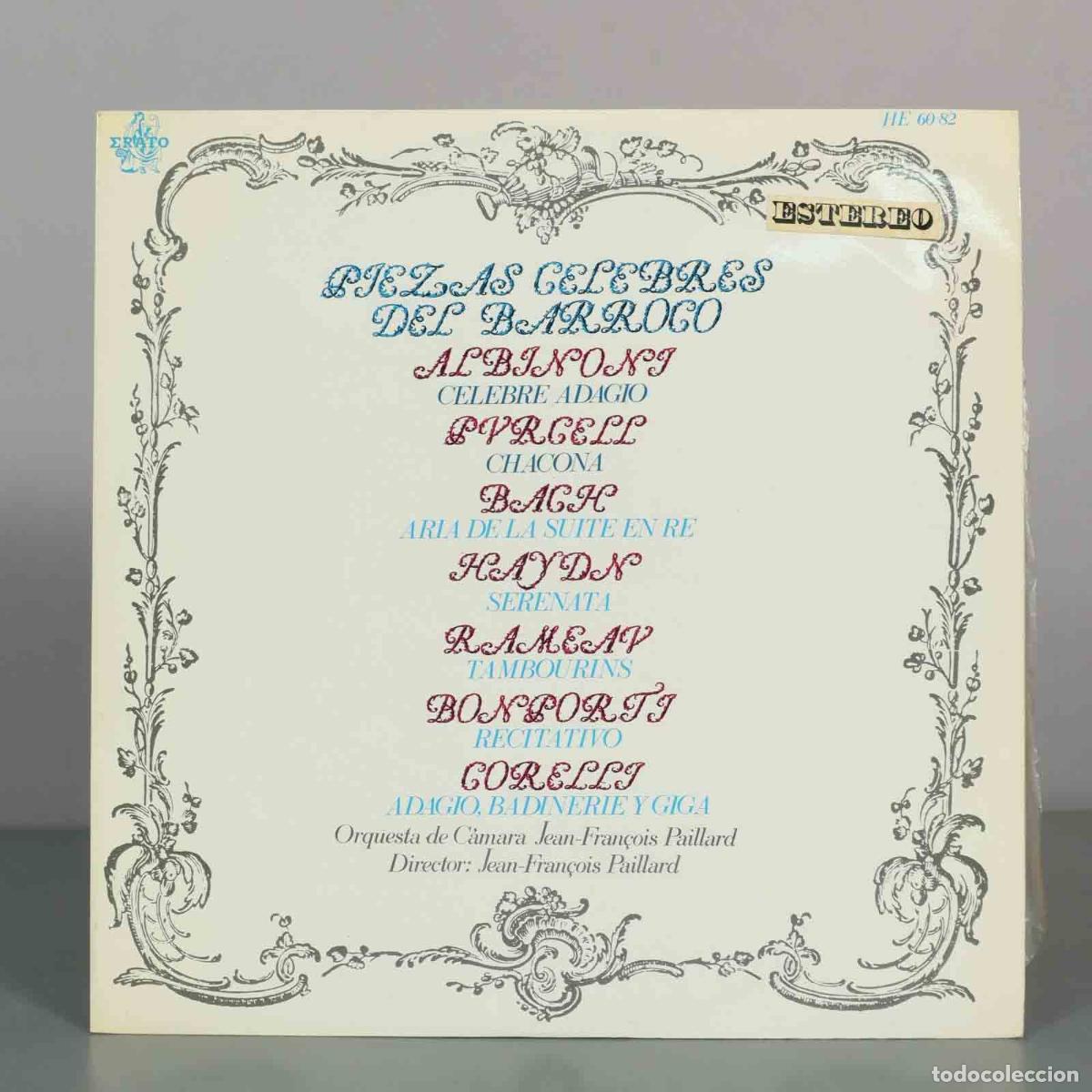 Discos de vinilo: LP. Piezas C&eacute;lebres del Barroco - Orquesta de C&aacute;mara Jean-Fran&ccedil;ois Paillard, Jean-Fran&ccedil;ois Paillard