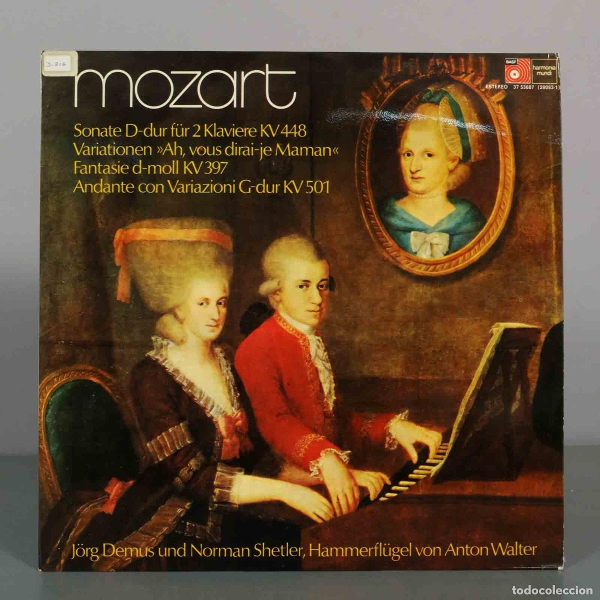 Discos de vinilo: LP. Sonate D-dur f&uuml;r 2 Klaviere KV 448 / Variationen &raquo;Ah, vous dirai-je Maman&laquo; / Fantasie d-moll KV