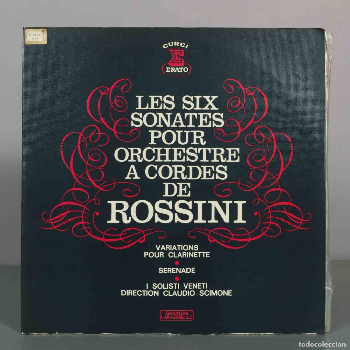 Discos de vinilo: LP. Les Six Sonates Pour Orchestre &Agrave; Cordes, Variations Pour Clarinette, S&eacute;r&eacute;nade - Rossini - Claud