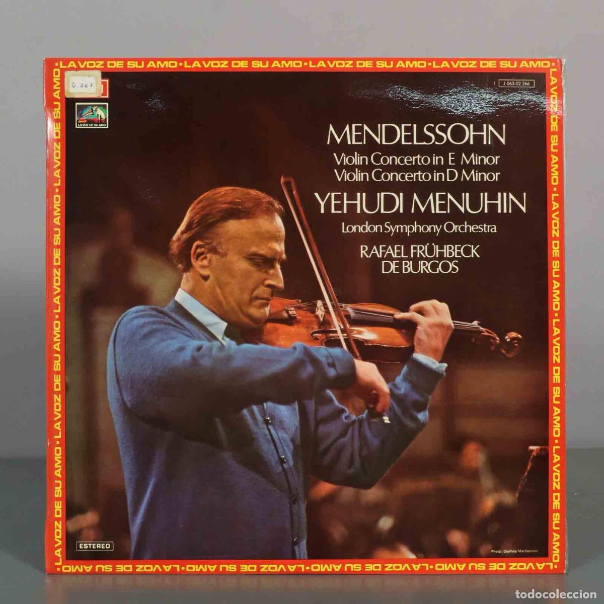 Discos de vinilo: LP. Mendelssohn: Violin Concerto in E Minor and Violin Concerto in D Minor - Yehudi Menuhin, London