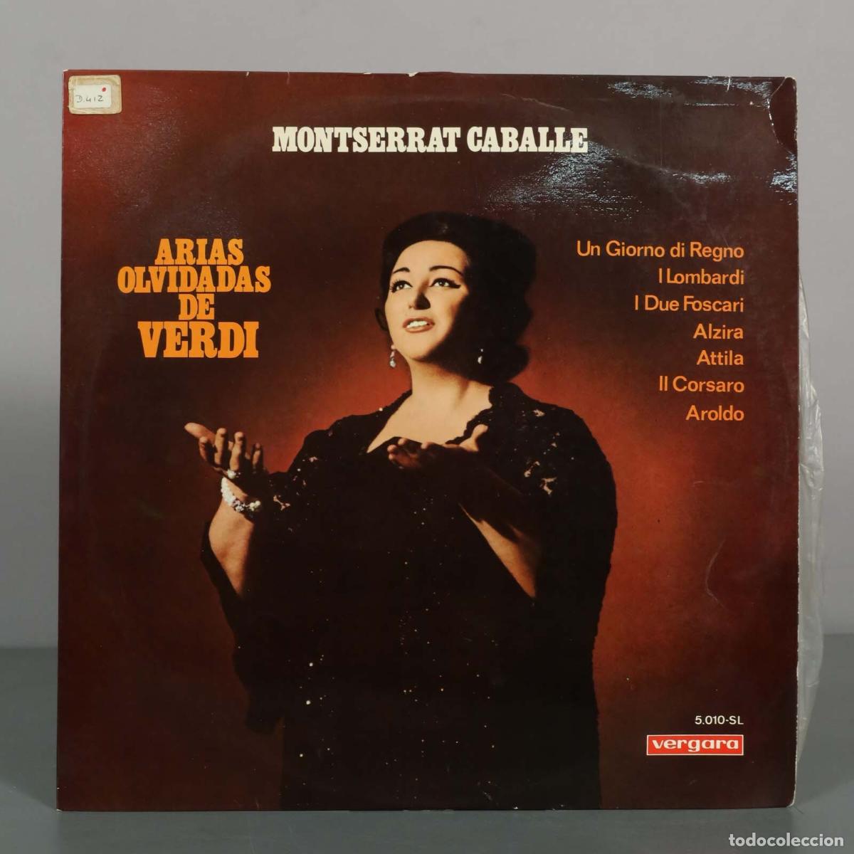 Discos de vinilo: LP. Arias Olvidadas de Verdi - Montserrat Caball&eacute;