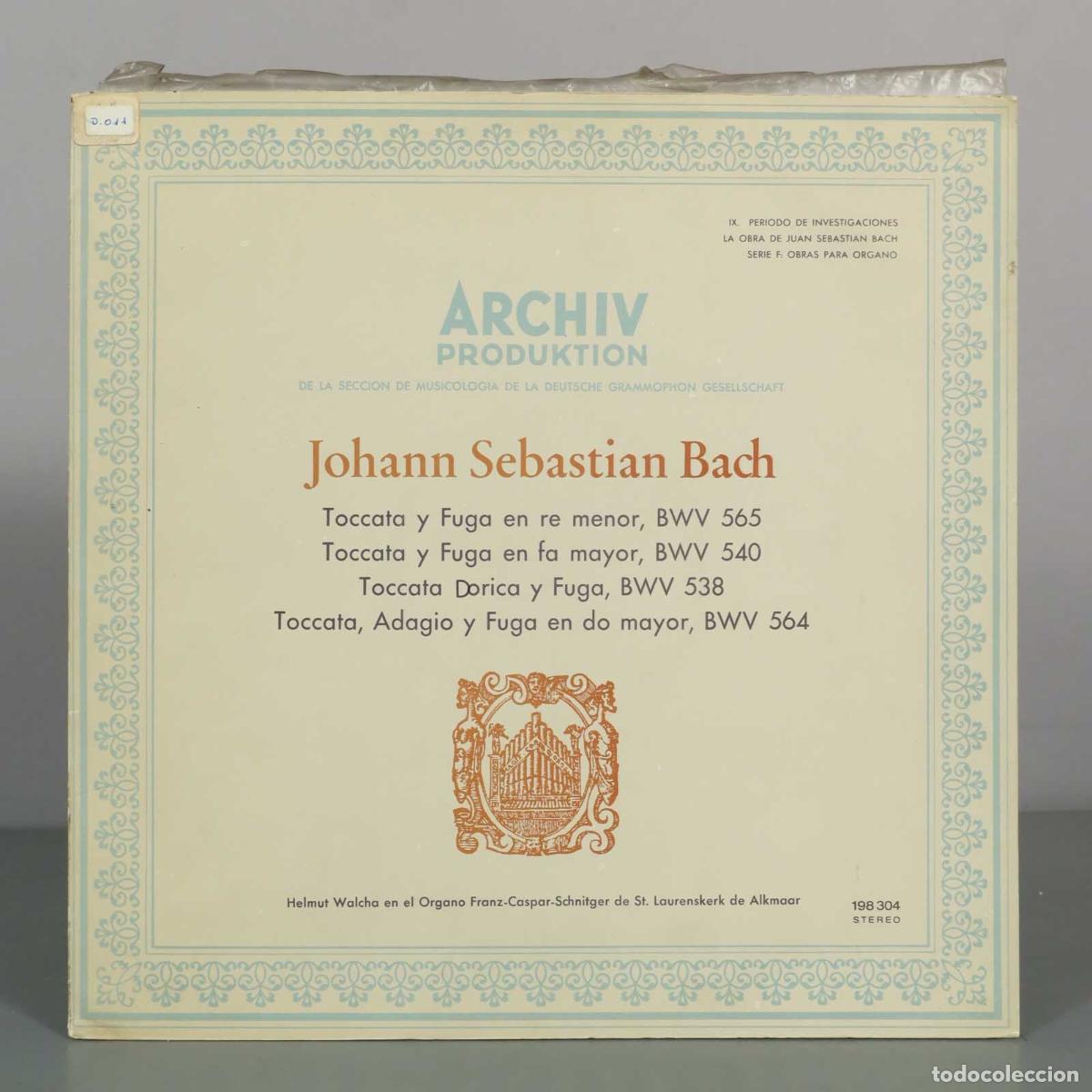 Discos de vinilo: LP. Johann Sebastian Bach: Toccatas y Fuga - Helmut Walcha