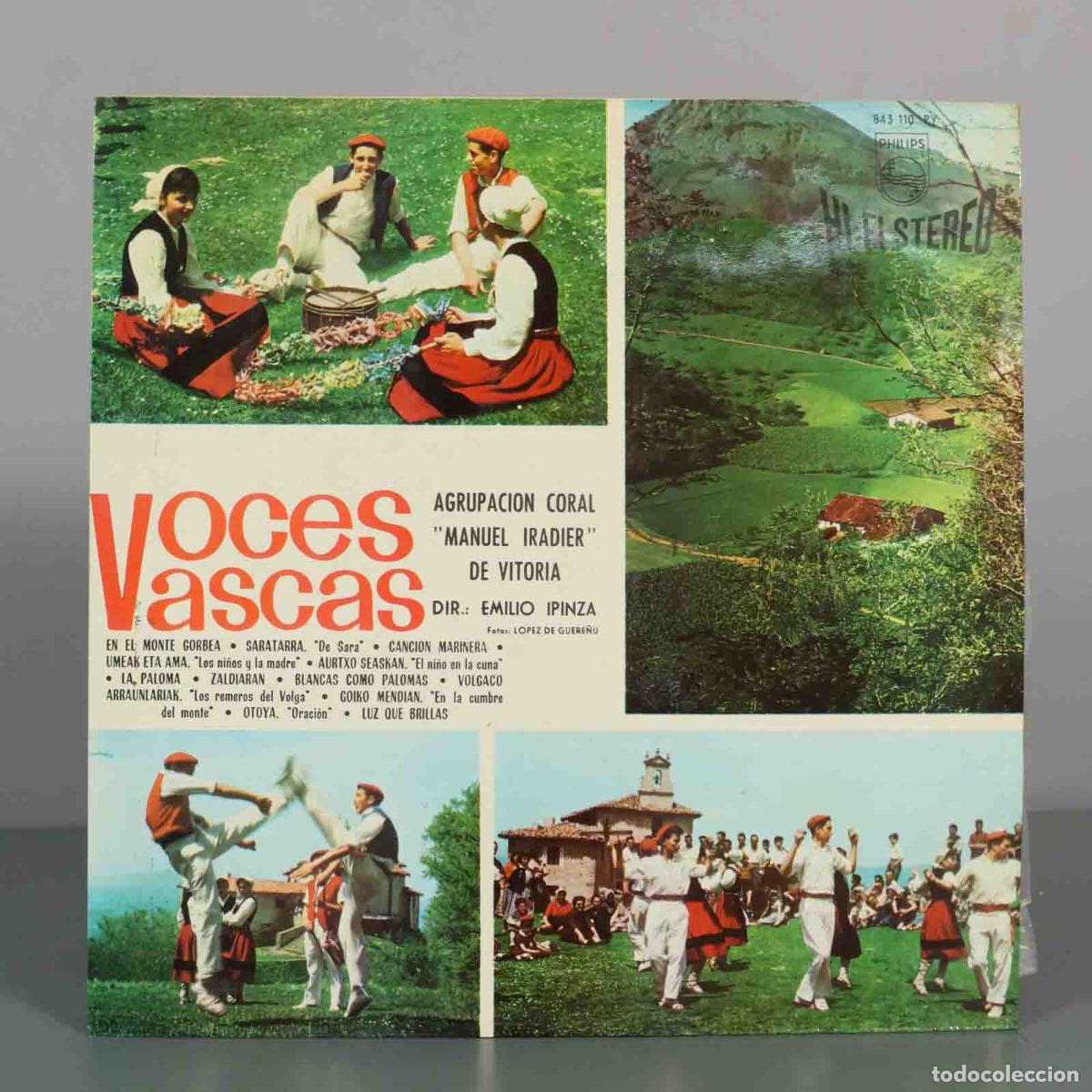 Discos de vinilo: LP. Voces Vascas - Agrupaci&oacute;n Coral Manuel Iradier de Vitoria - Emilio Ipinza