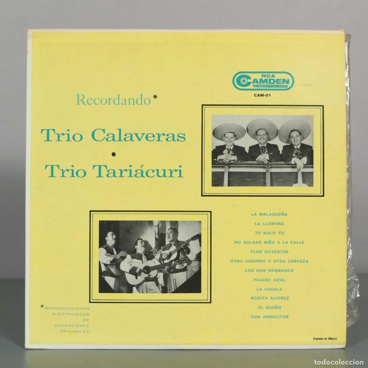 Discos de vinilo: LP. Recordando - Trio Calaveras, Trio Tari&aacute;curi