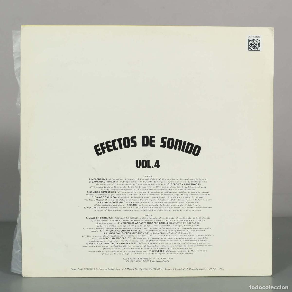 Discos de vinilo: LP. Efectos De Sonido Vol. 4 - BBC Records and Tapes - Foto 2