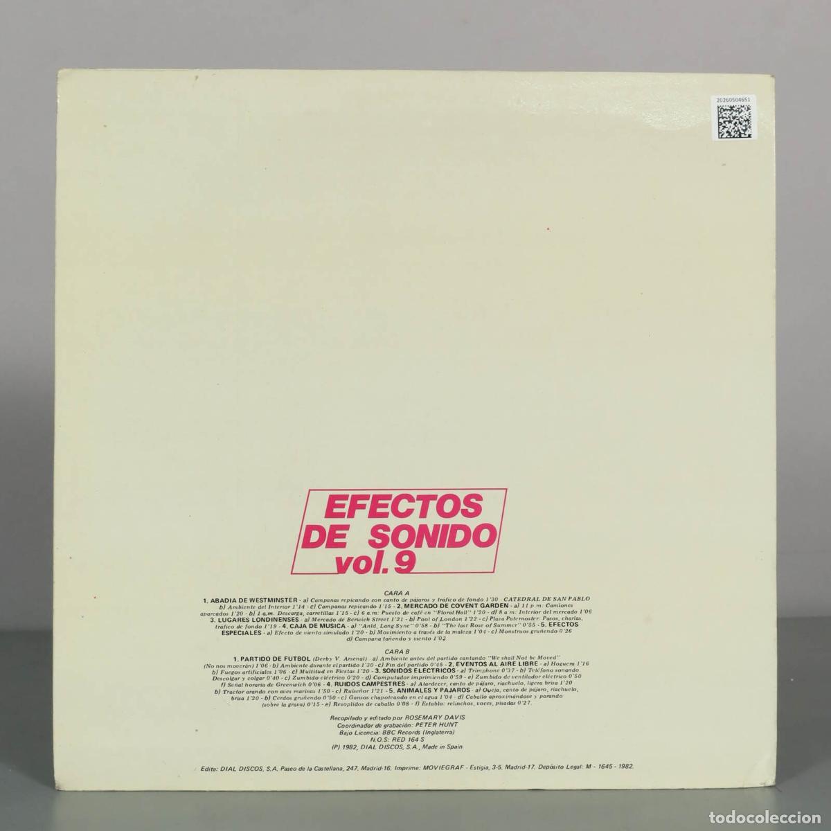 Discos de vinilo: LP. Efectos De Sonido Vol. 9 - Foto 2
