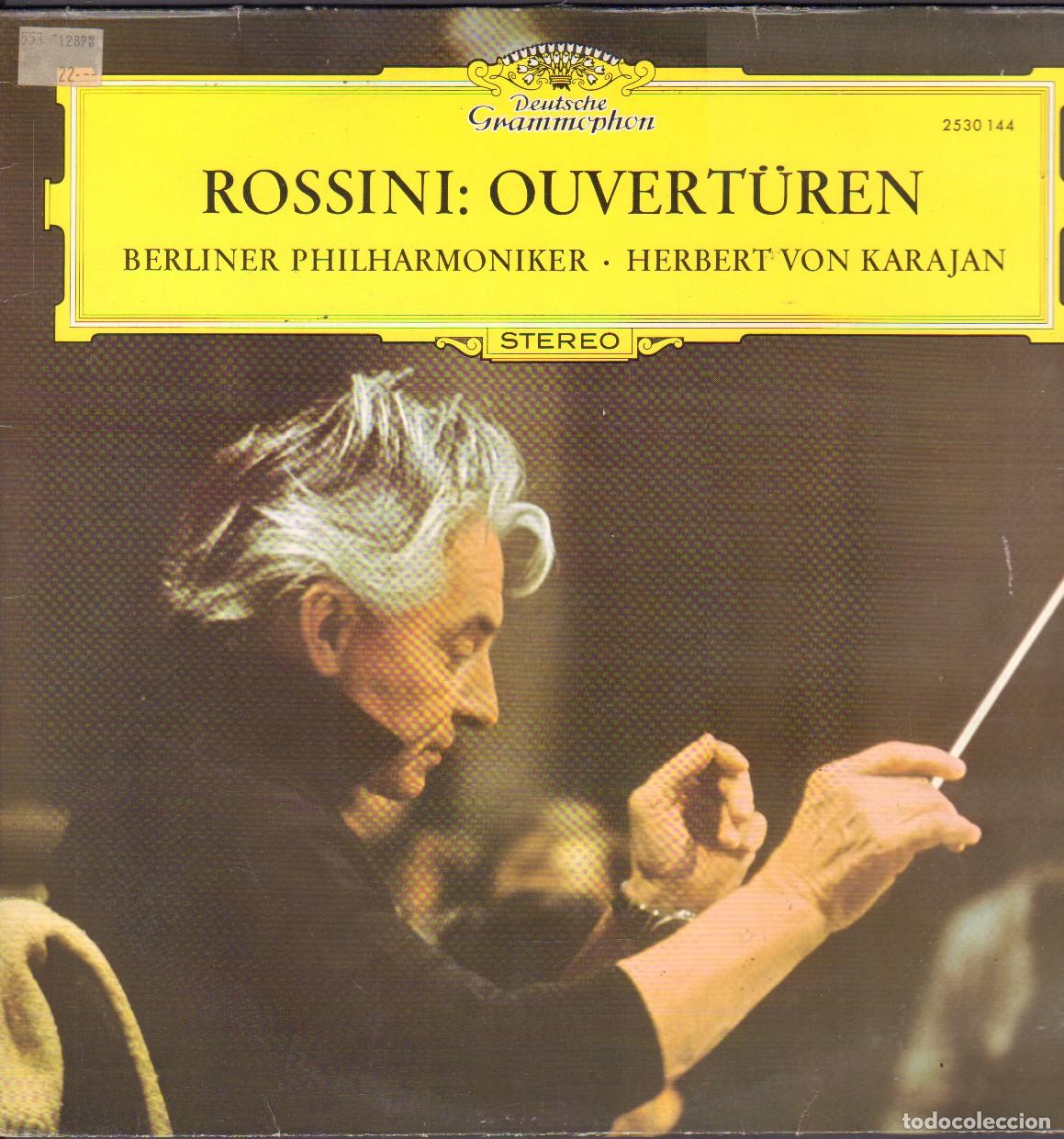 Discos de vinilo: ROSSINI - OUVERT&Uuml;REN / BERLINER PHILHARMONIKER (HERBERT VON KARAJAN) / LP GRAMMOPHON RF-26163