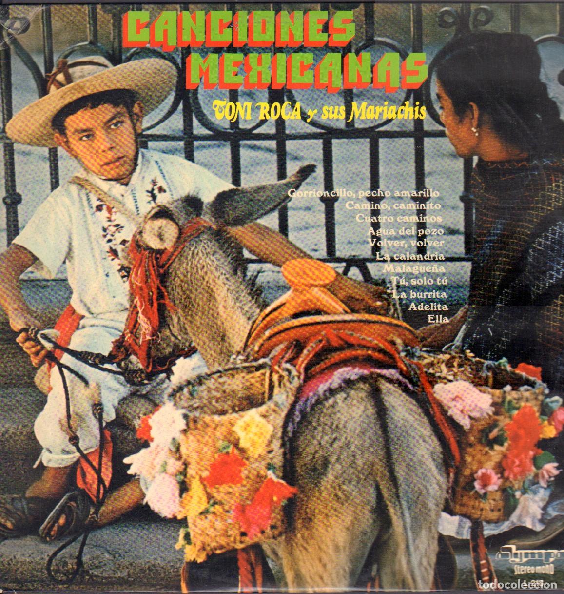 Discos de vinilo: TONY ROCA Y SUS MARIACHIS - CANCIONES MEXICANAS / LA BURRITA, ADELITA.../ LP OLYMPO 1974 RF-26186