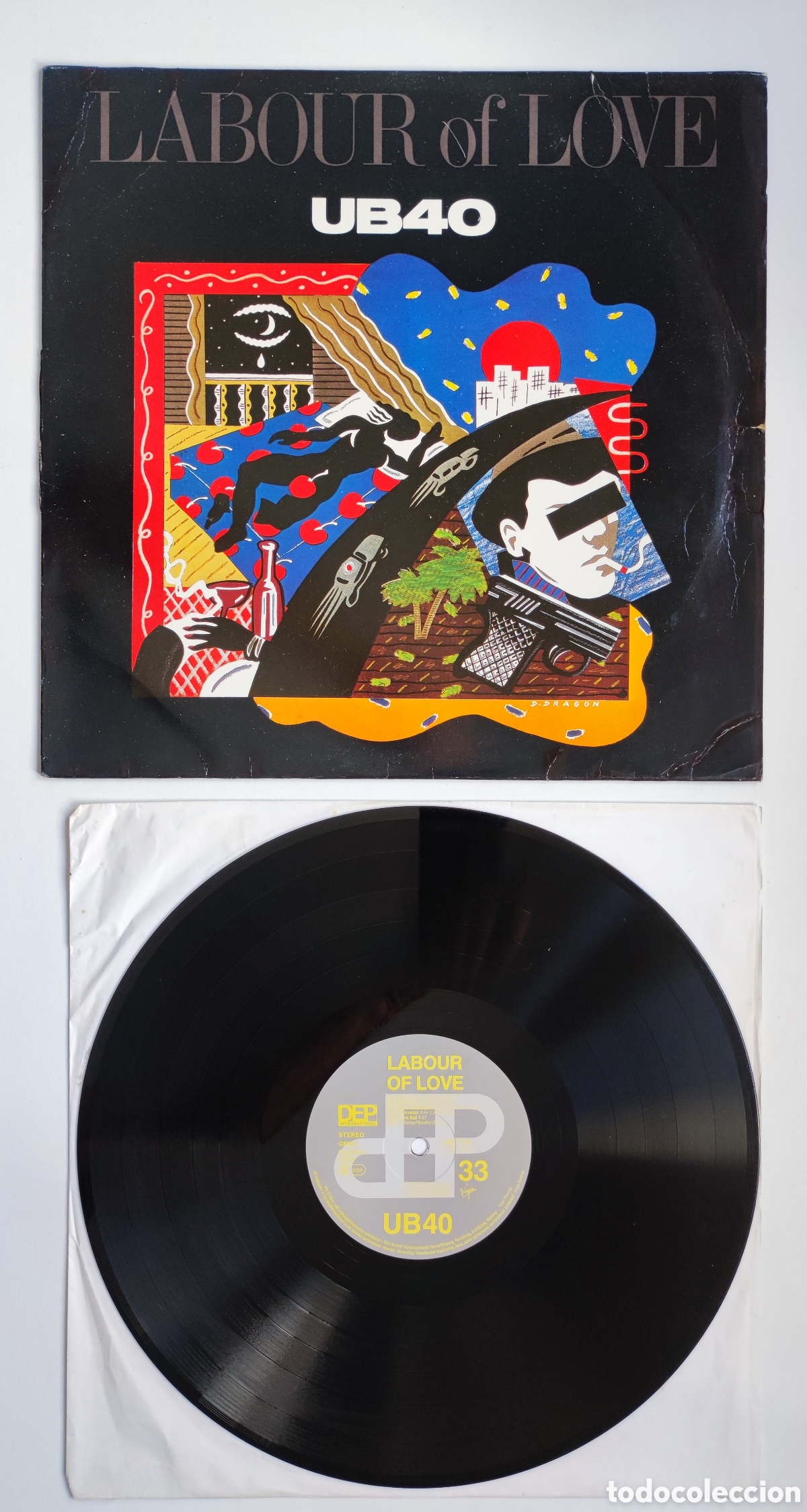 Discos de vinilo: LP 1983 - UB40 / LABOUR OF LOVE - VIRGIN 1983 DEP INTERNATIONAL / ED. GERMANY - RED RED WINE + 9