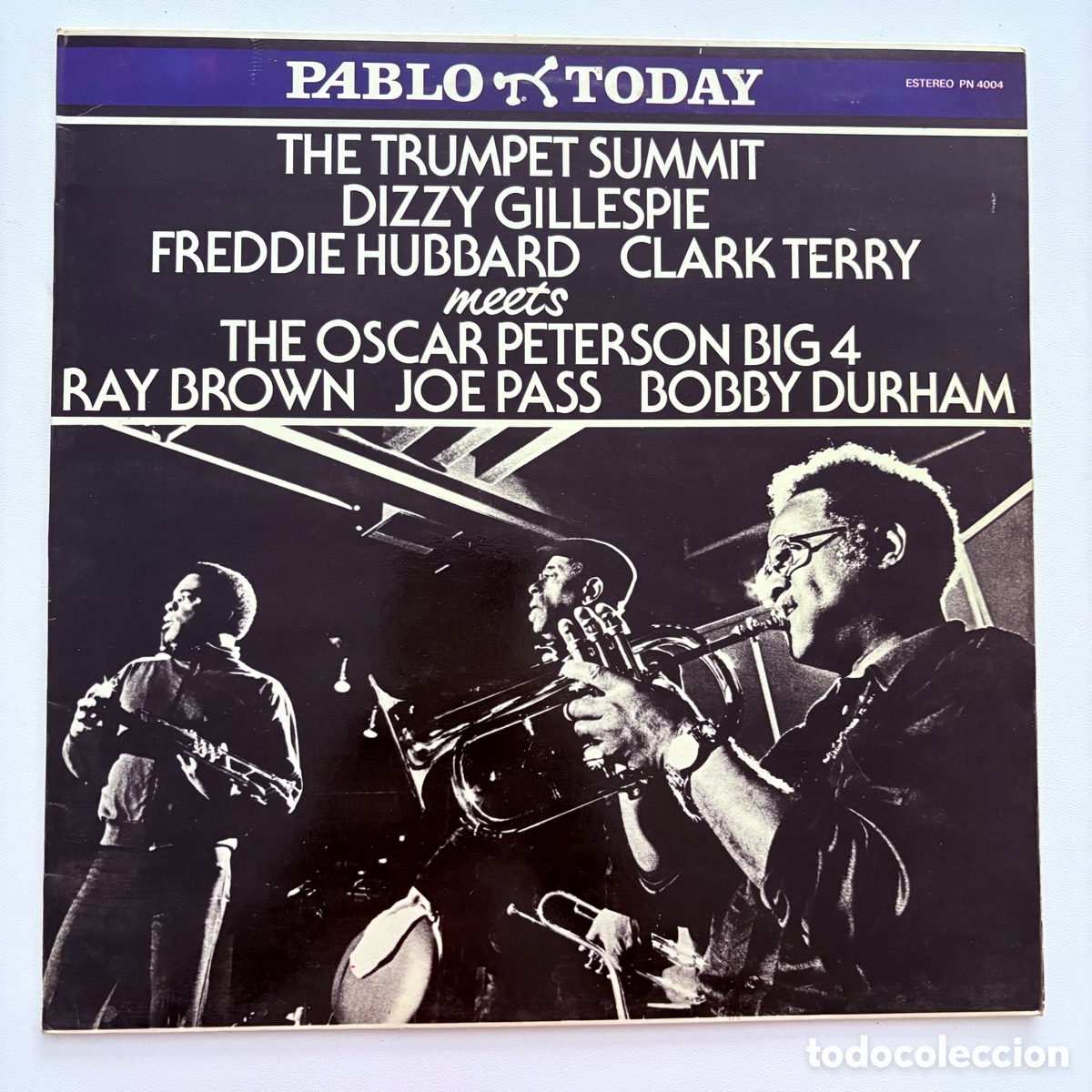 Discos de vinilo: lp Dizzy Gillespie Freddie Hubbard Clark Terry Meets The Oscar Peterson Big 4 &lrm;The Trumpet Summit