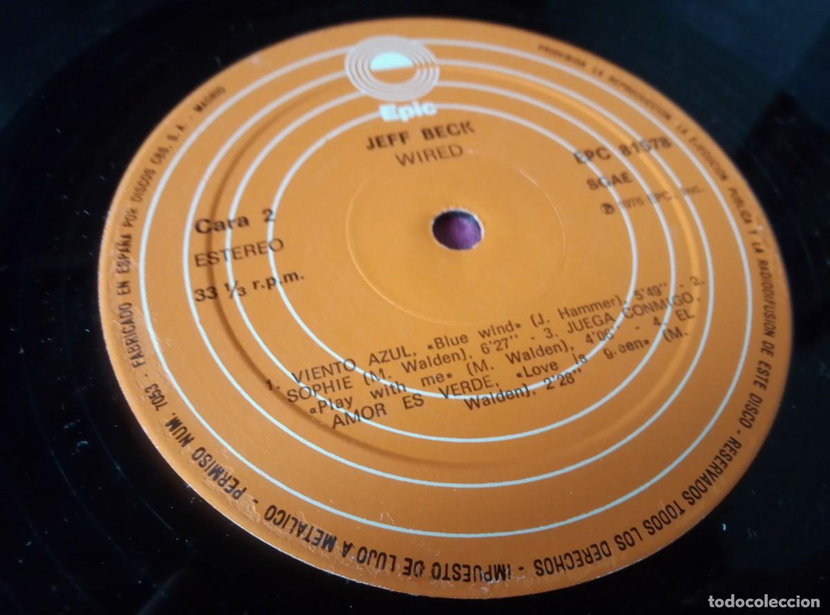Discos de vinilo: JEFF BECK WIRED 1976 LP L31 2 2 - Foto 3