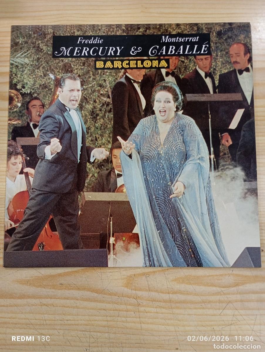 Discos de vinilo: Maxi - Freddie Mercury & Montserrat Caball&eacute; &lrm;&ndash; Barcelona 1987 Edicion Espa&ntilde;ola