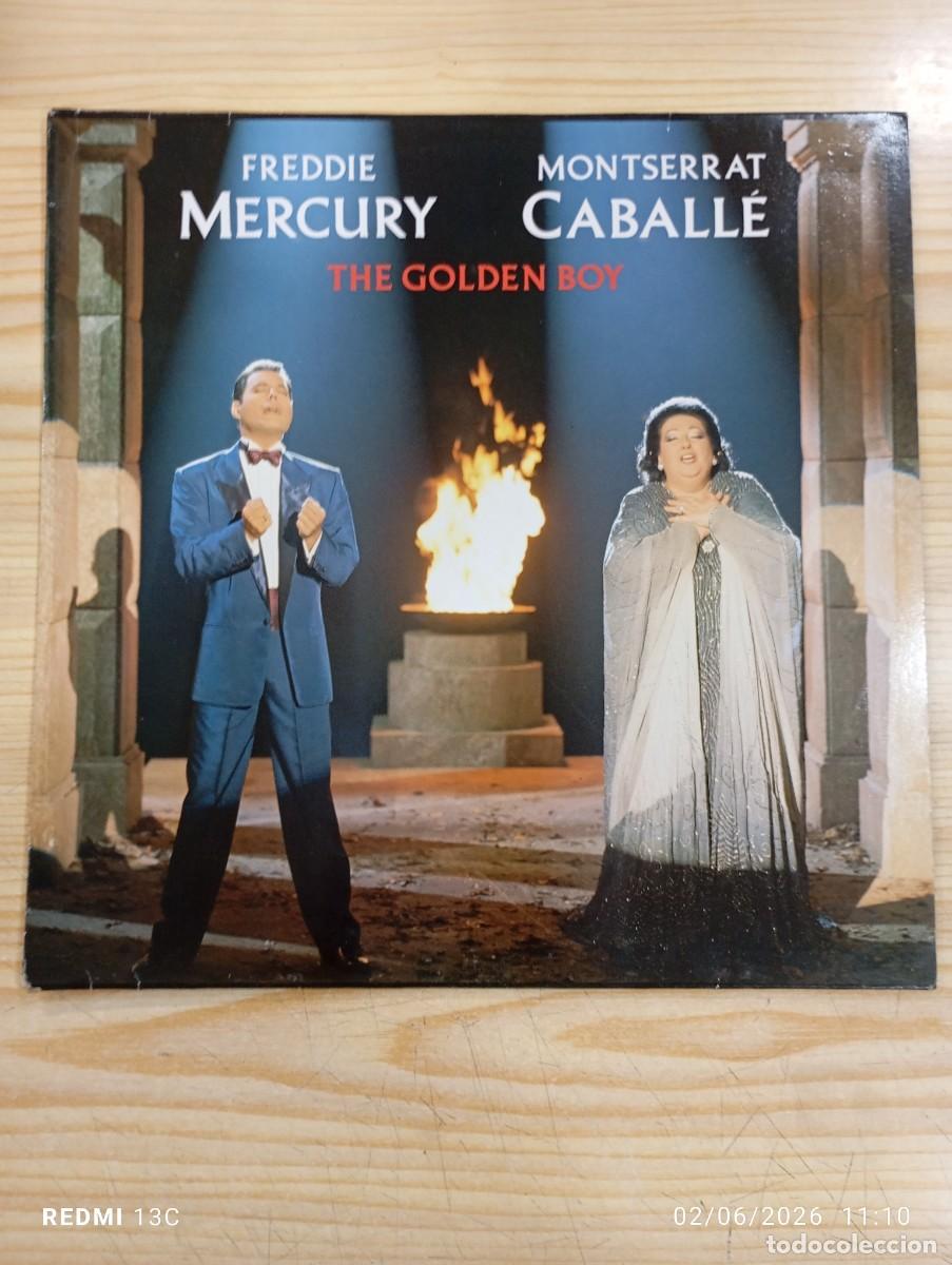 Discos de vinilo: Freddie Mercury & Montserrat Caball&eacute; - The Golden Boy (Polydor) 12&rdquo;, Maxi
