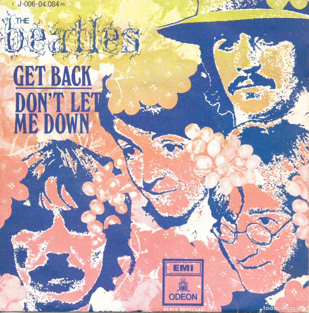 Discos de vinilo: Single - Get back / Don't let me down - 1969 edici&oacute;n espa&ntilde;ola - Beatles
