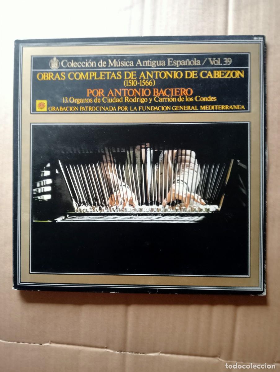 Discos de vinilo: Obras Completas De Antonio De Cabezon Por Antonio Baciero organos de ciudad rodrigo 1983 libro