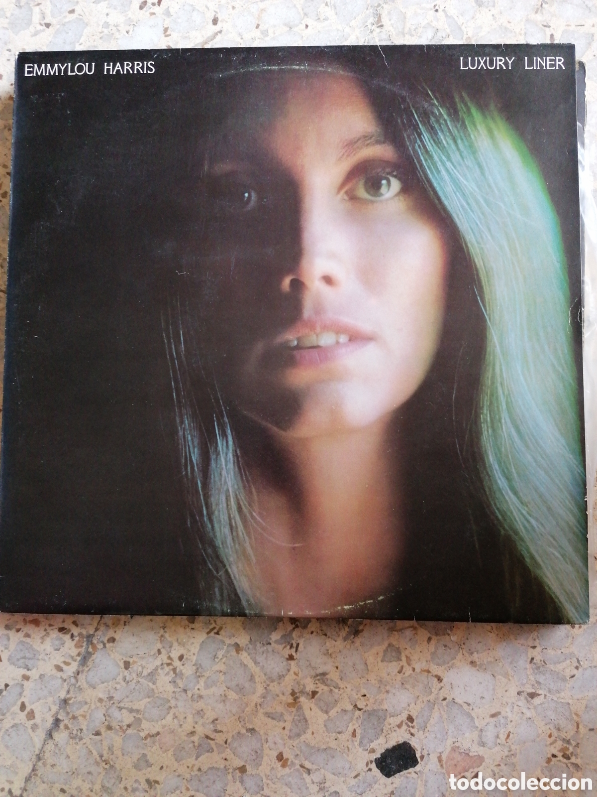 Disques de vinyle: LP EMMYLOU HARRIS LUXURY LINER 1977 HOLAND INSERT