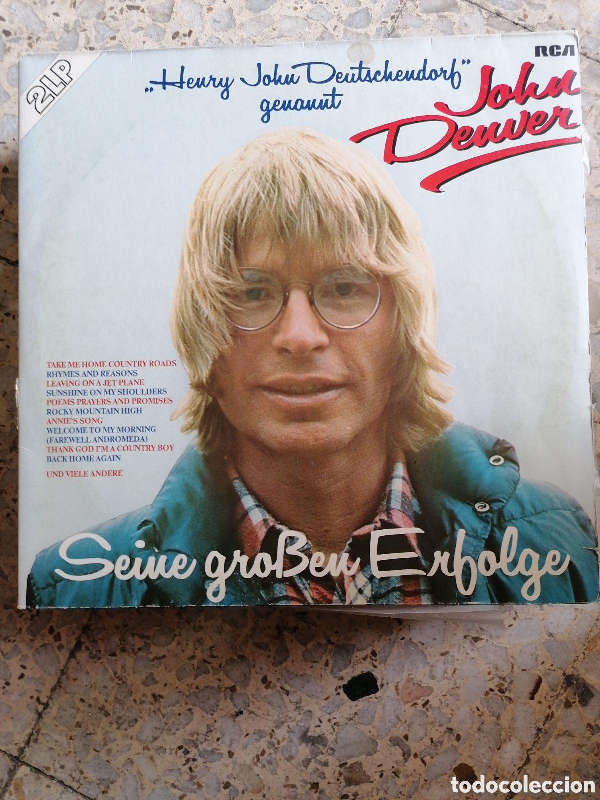 Vinyl records: 2 LP JOHN DENVER HENRY JOHN DEUTSCHENDORF SEINE GROBEN ERFOLGE 1978 GERMANY PORTADA DOBLE