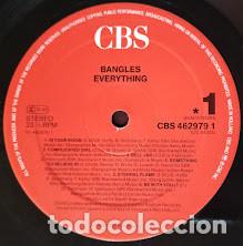 Discos de vinilo: Bangles - Everything - LP CBS ref. 462979 1. Ed. europea 1988. - Foto 4