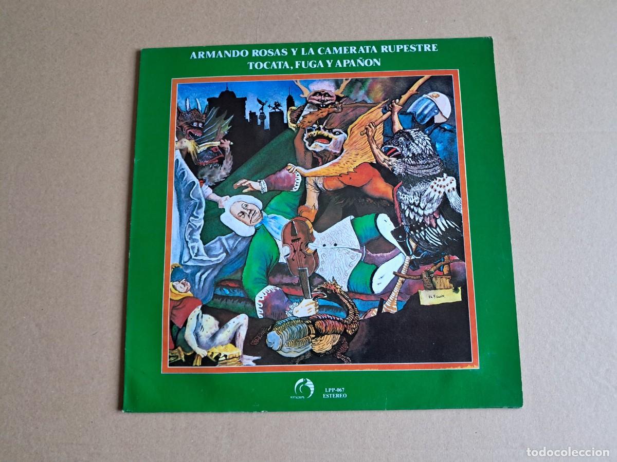 Discos de vinilo: ARMANDO ROSAS Y LA CAMERATA RUPESTRE - TOCATA FUGA Y APA&Ntilde;ON LP 1987 EDICION MEXICO FOLK ROCK