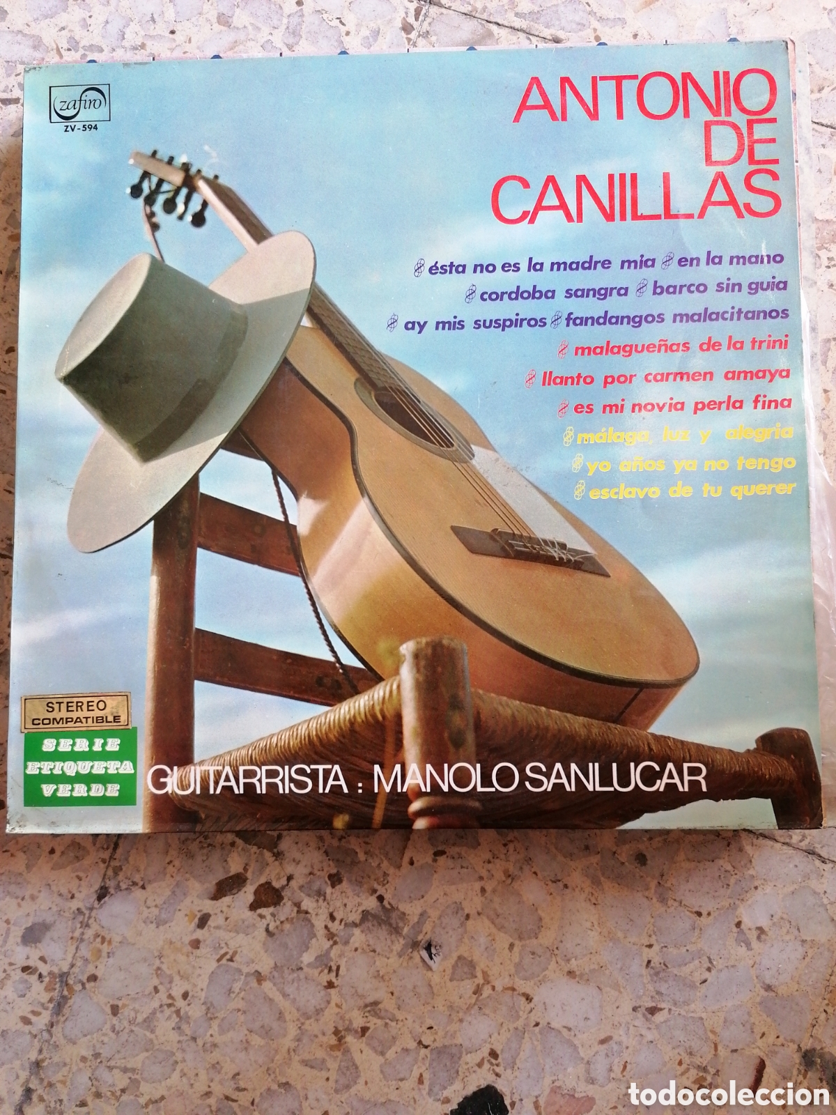 Discos de vinilo: LP ANTONIO CANILLAS GUITARRA MANOLO SANLUCAR