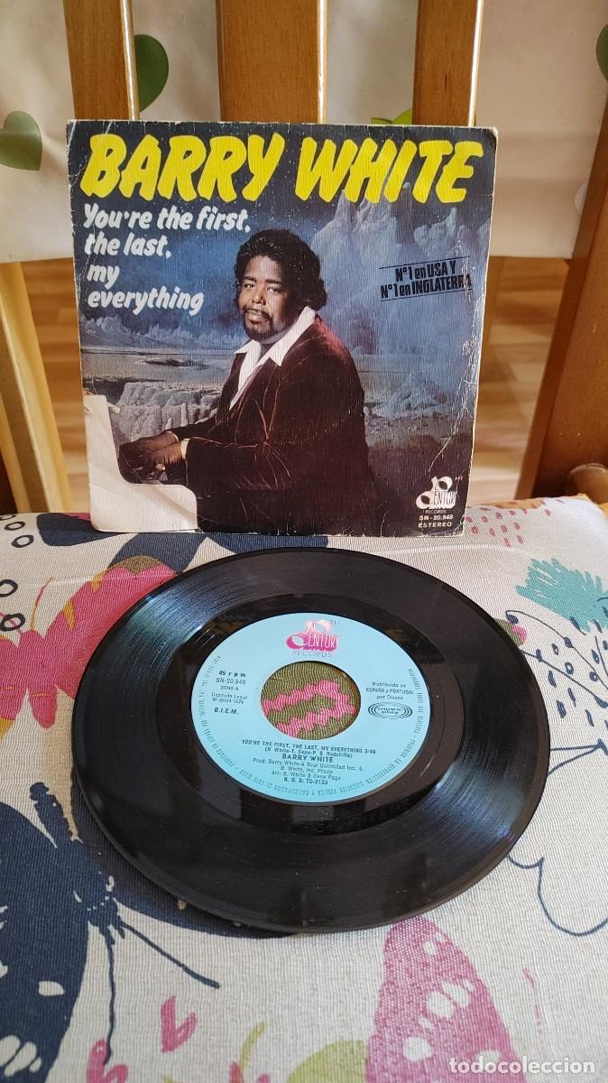 Discos de vinilo: BARRY WHITE-SINGLE YOU`RE THE FIRST THE LAST MY EVERYTHING