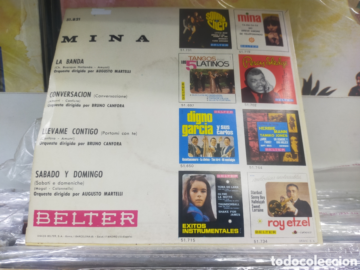 Discos de vinilo: Mina ep la banda + 3 Espa&ntilde;a 1967 - Foto 2