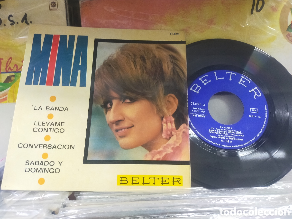 Dischi in vinile: Mina ep la banda + 3 Espa&ntilde;a 1967