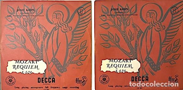 Disques de vinyle: Mozart : Requiem de Josef Krips. (Decca, Edici&oacute;n original. Grabaci&oacute;n de 1955)
