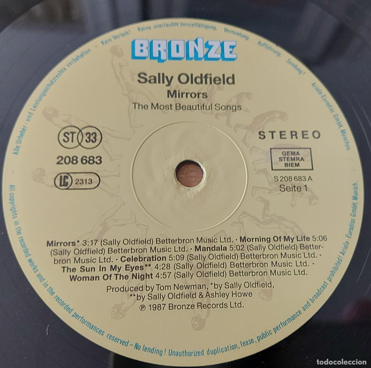 Discos de vinilo: LP SALLY OLDFIELD MIRRORS A&Ntilde;O 1987 GERMANY - Foto 3