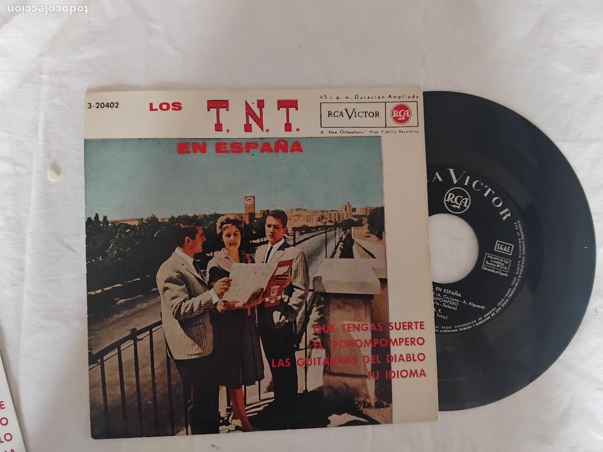 Discos de vinilo: LOS T.N.T. EN ESPA&Ntilde;A. QUE TENGAS SUERTE + 3. EP RCA VICTOR 1962.