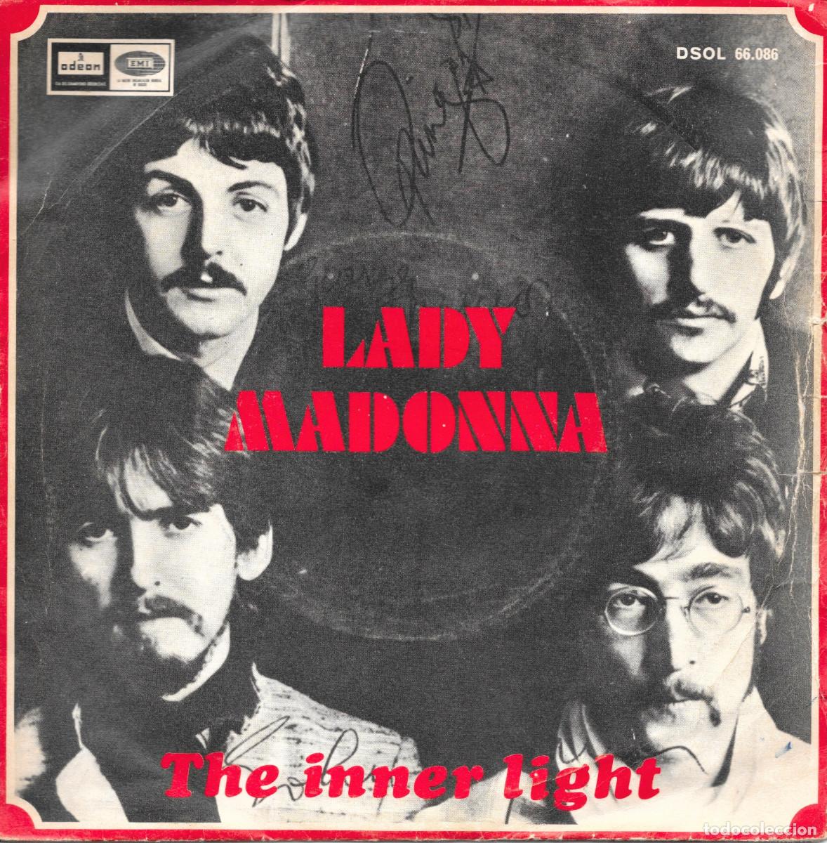 Discos de vinilo: Single - Lady Madonna / The inner light - 1968 edici&oacute;n espa&ntilde;ola - Beatles