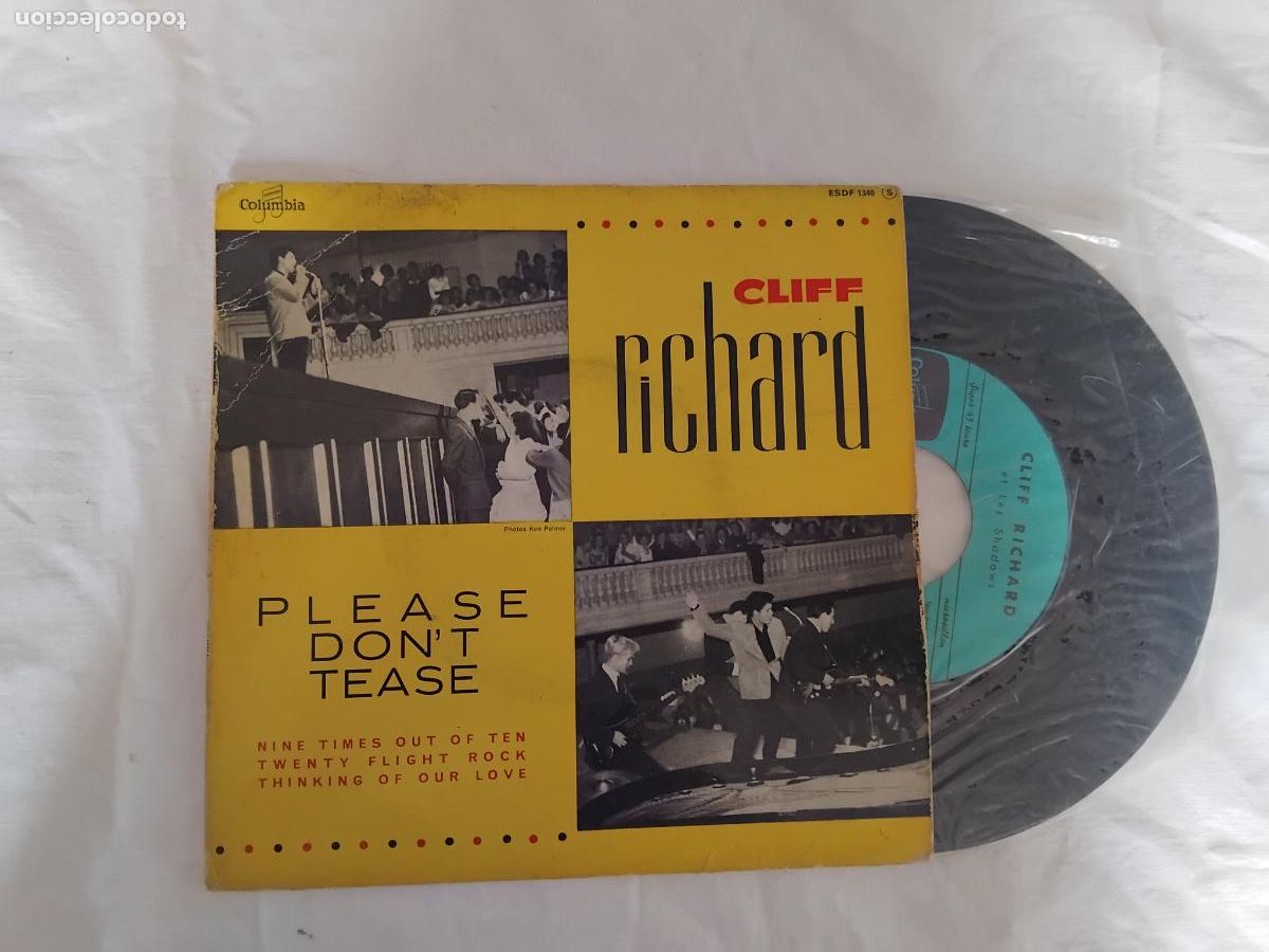 Discos de vinilo: CLIFF RICHARD. PLEASE DON'T TEASE + 3. EP COLUMBIA