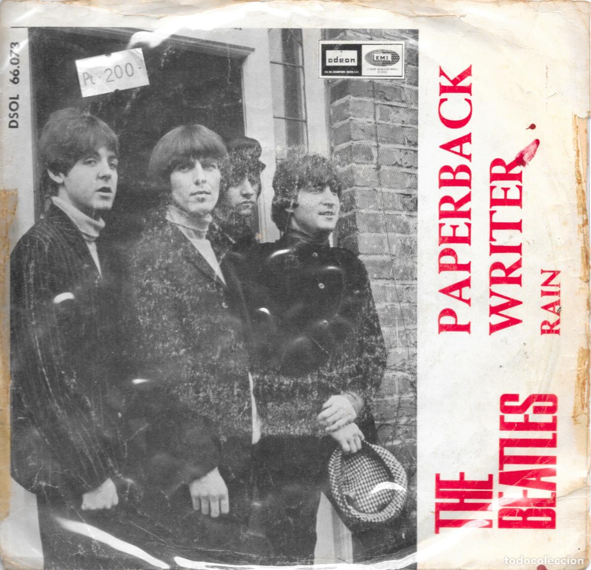 Discos de vinilo: Single . Paperback writer / Rain - 1966 edici&oacute;n espa&ntilde;ola - Beatles - Compra minima 6 &euro;