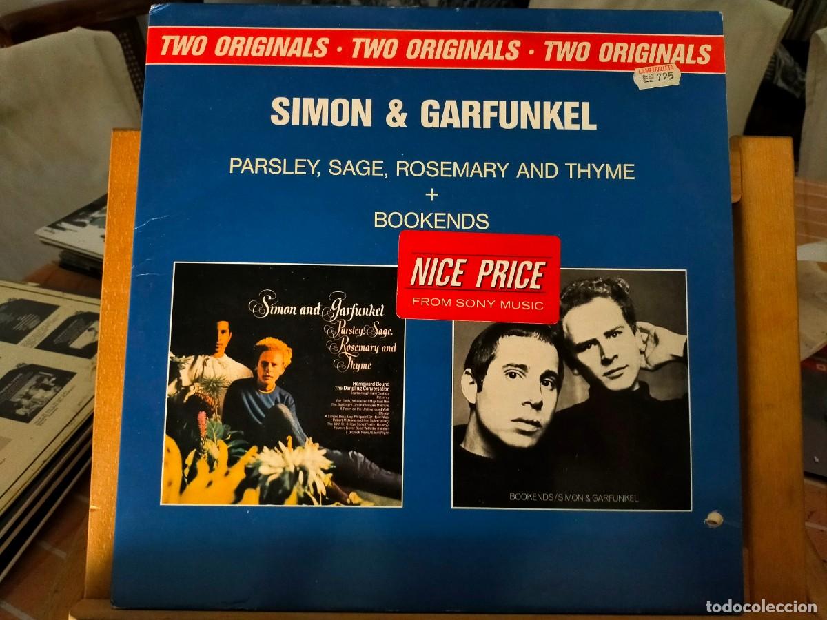 Discos de vinilo: SIMON & GARFUNKEL-PARSLEY, SAGE, ROSEMARY AND THYME + BOOKENDS. DOBLE &Aacute;LBUM. 2 LP. 24 TEMAS. 1990