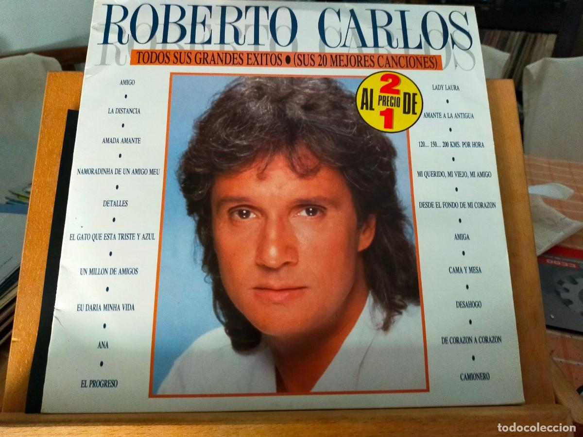 Discos de vinilo: ROBERTO CARLOS. TODOS SUS GRANDES &Eacute;XITOS. SUS 20 MEJORES CANCIONES. DOBLE &Aacute;LBUM. 2 LP. CBS. 1988