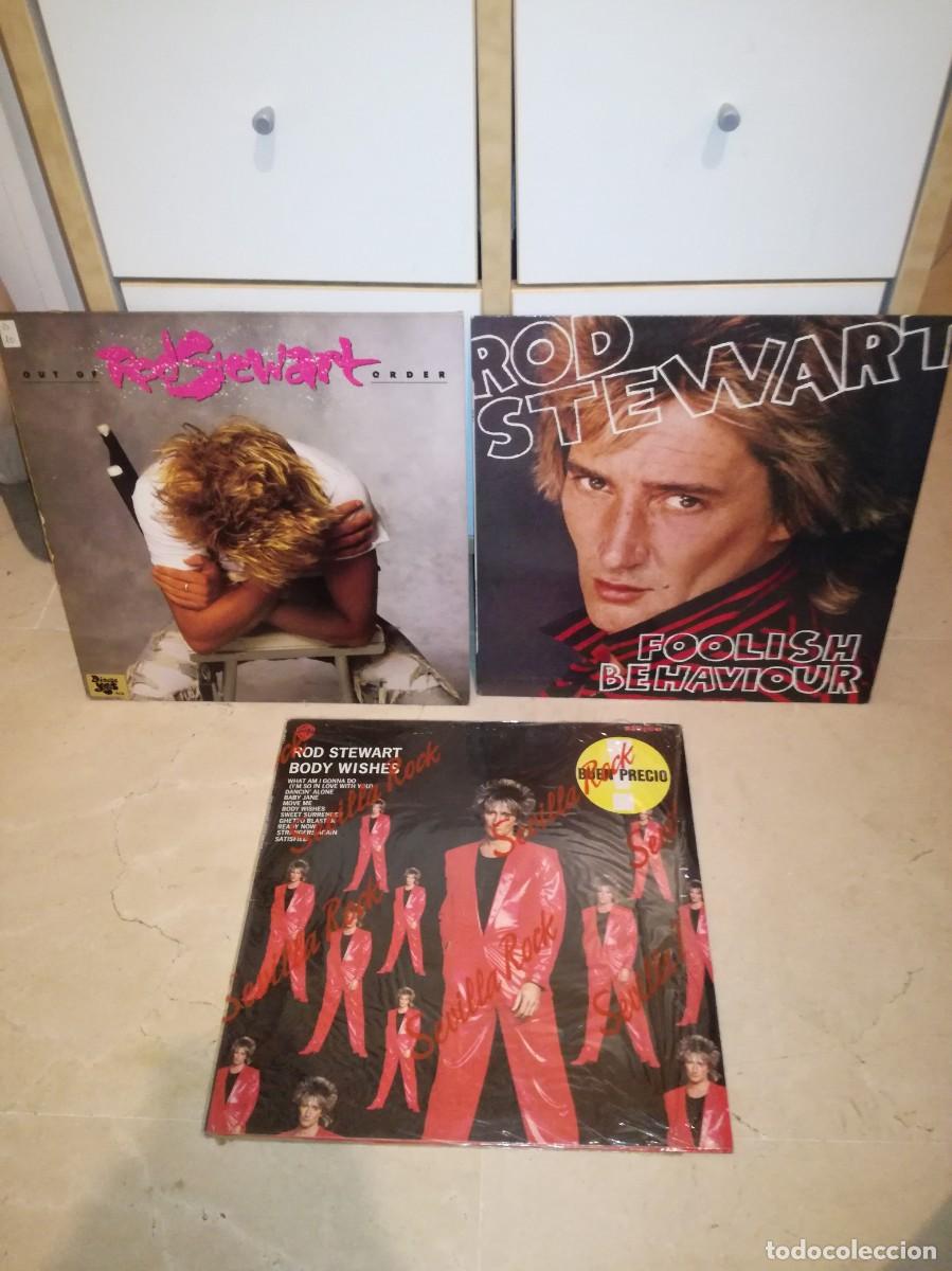 Discos de vinilo: LOTE DE 3 LPs DE ROD STEWART-EDICIONES ESPA&Ntilde;OLAS